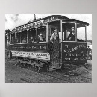 Póster Washington, D.C. Street Car 1890