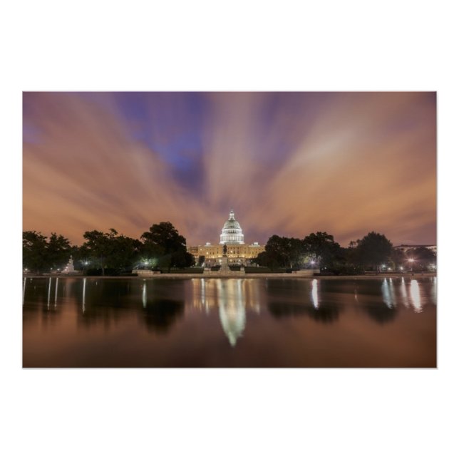 Póster Washington DC, Edificio Capitol (Anverso)