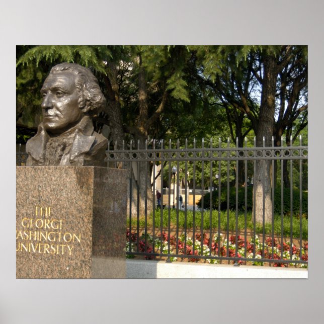 Póster Washington, DC, estatua de George Washington, El (Frente)