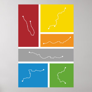 Póster Washington, DC - Paletas de tránsito