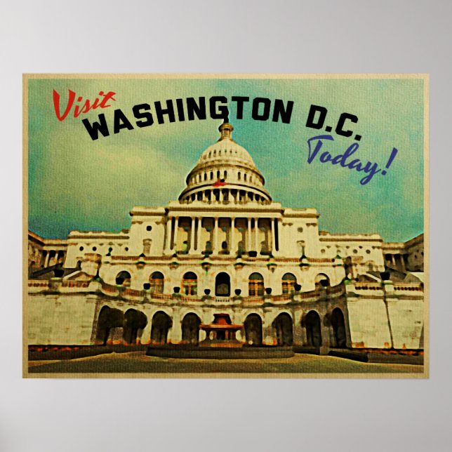 Póster Washington DC Vintage (Frente)