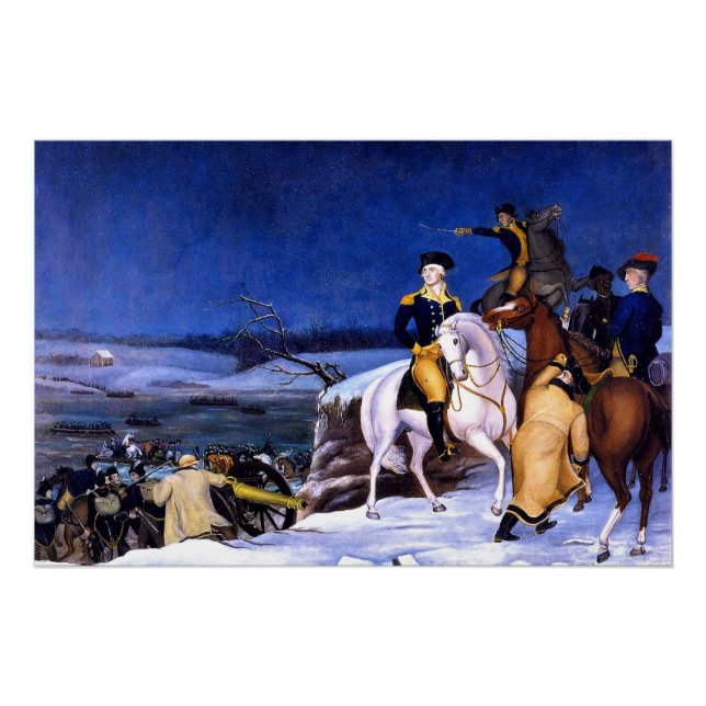 Póster Washington en el Delaware, arte fino, (Anverso)