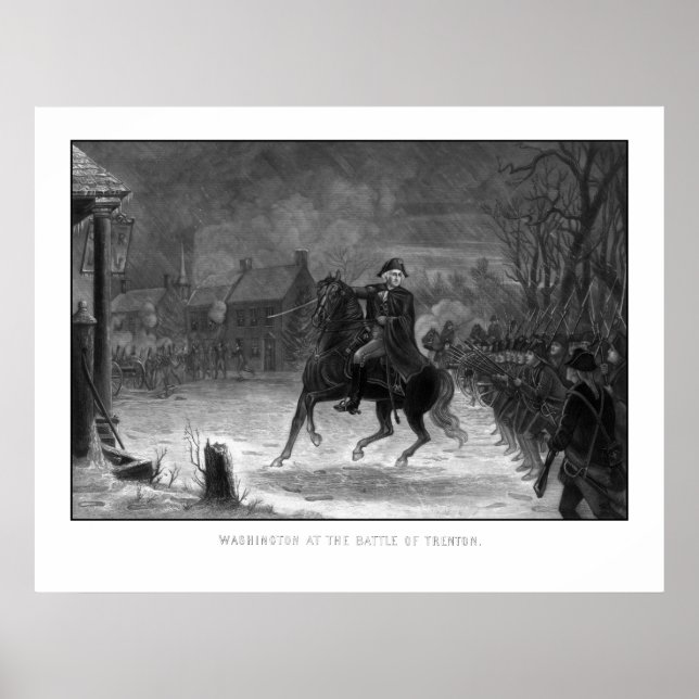 Póster Washington En La Batalla De Trenton (Frente)