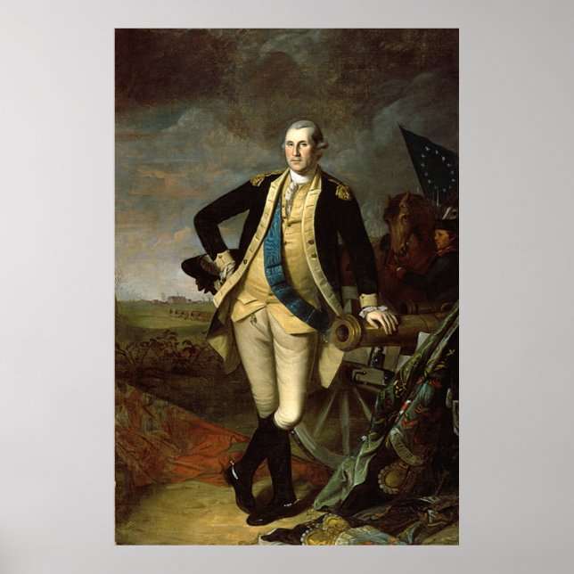 Póster Washington en Princeton, 1779 / por Charles Peale (Frente)