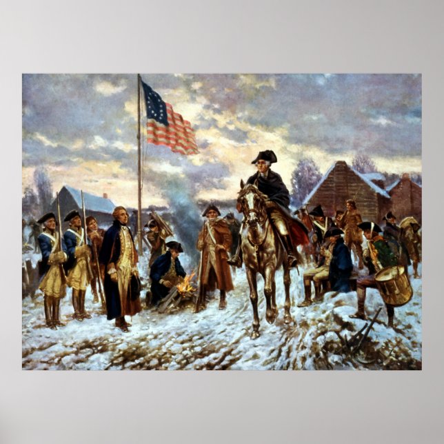 Póster Washington en Valley Forge (Frente)