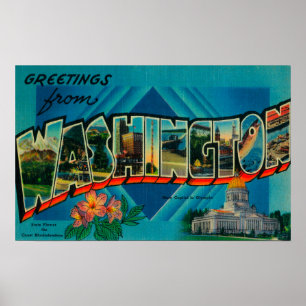 Póster Washington - Escenas de letras grandes 2