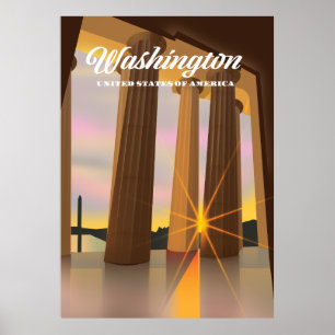Póster Washington Estados Unidos de América