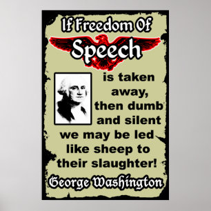 Póster Washington: Freedom of Speech