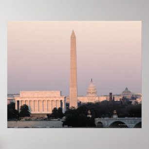 Póster Washington, horizonte de DC