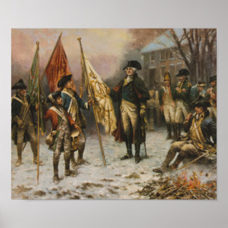 Póster Washington Inspecciona Los Colores Capturados Desp