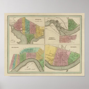 Póster Washington Louisville y Jeffersonville