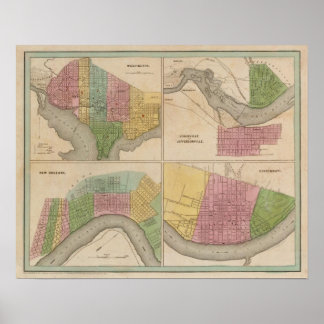 Póster Washington Louisville y Jeffersonville