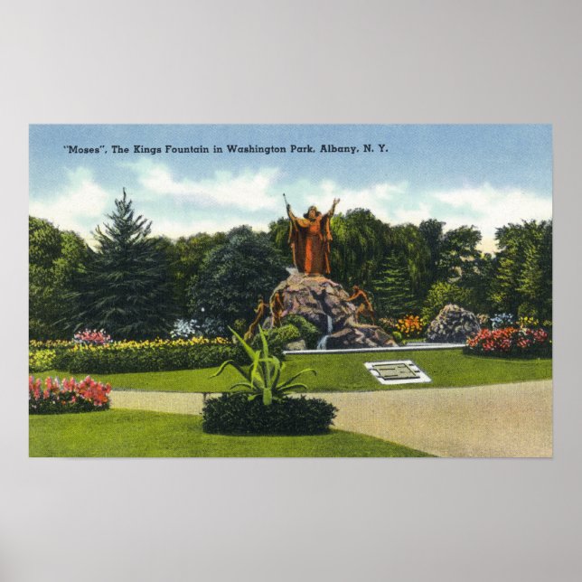 Póster Washington Park Vista de la Fuente de los Reyes, (Frente)