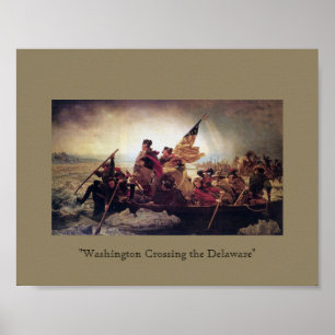 Póster Washington que cruza el Delaware