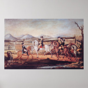 Póster Washington Revisando el ejército occidental