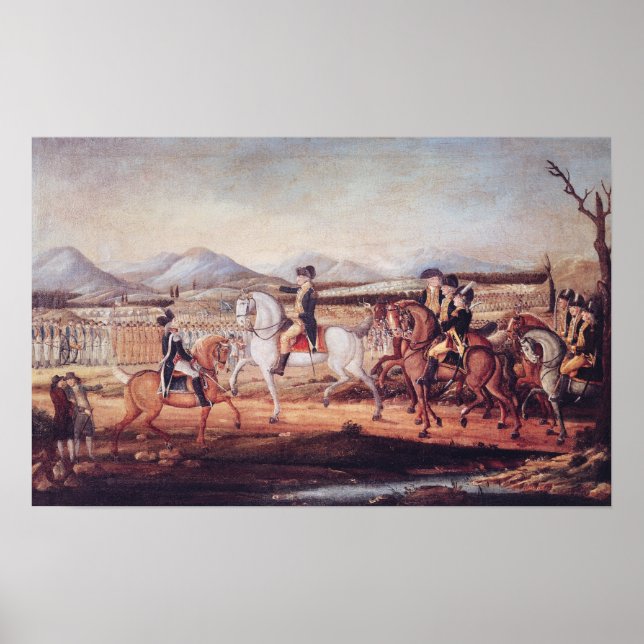 Póster Washington Revisando el ejército occidental (Frente)