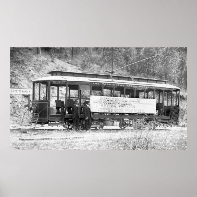 Póster Washington Water Power Co. Trolly (Frente)