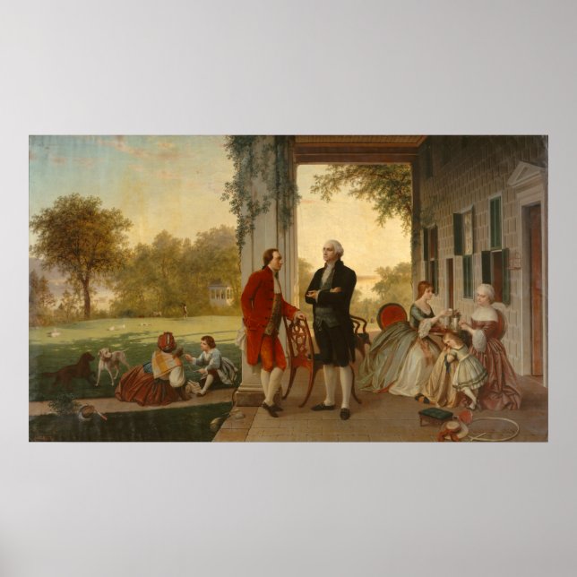 Póster Washington y Lafayette (Frente)