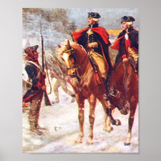 Póster Washington Y Lafayette En Valley Forge (Frente)