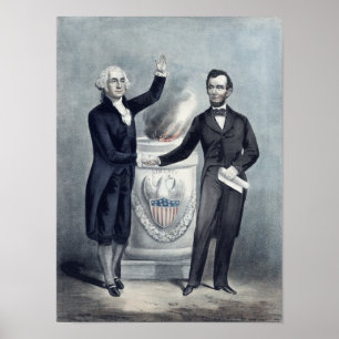 Póster Washington y Lincoln