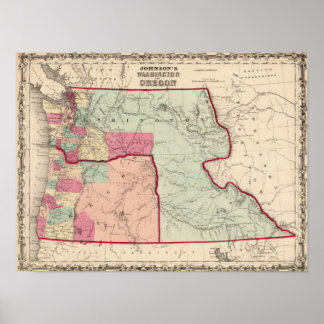 Póster Washington y Oregón
