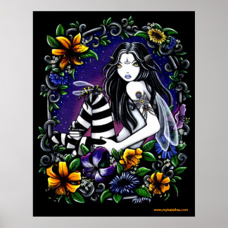 Póster Wasp Fae Gothic Flower Fairy