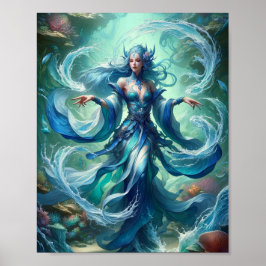 Póster Wassermagierin: Erhabene Beherrscherin der Fluten