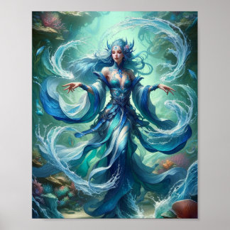 Póster Wassermagierin: Erhabene Beherrscherin der Fluten