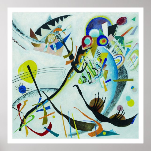 Póster Wassily Kandinsky 1921 azul de segmento (Frente)