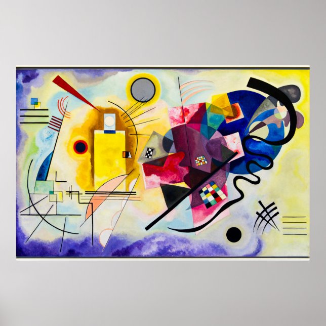 Póster Wassily Kandinsky: amarillo-rojo-azul (Frente)
