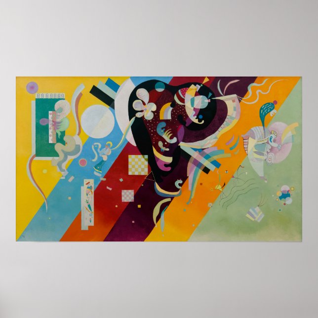 Póster Wassily Kandinsky Composition 9 Resumen Pintura (Frente)