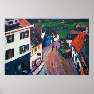 Póster Wassily Kandinsky El vibrante paisaje urbano clási