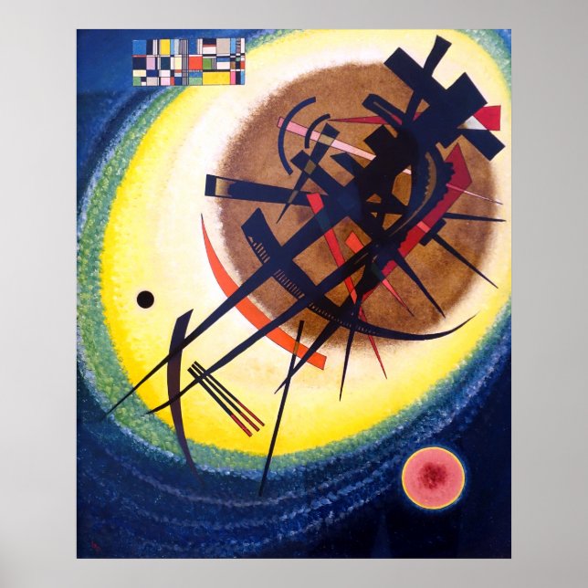 Póster Wassily Kandinsky en el brillante óval (Frente)