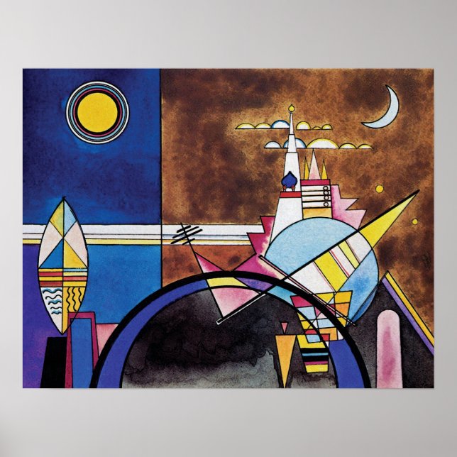 Póster Wassily Kandinsky - Great Gate Of Kiev Abstract (Frente)