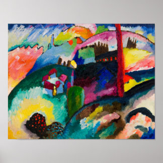 Póster Wassily Kandinsky: Landscape with Factory Chimney