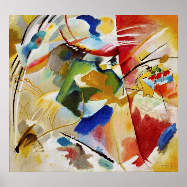 Póster Wassily Kandinsky | Pintura con Centro Verde (Frente)