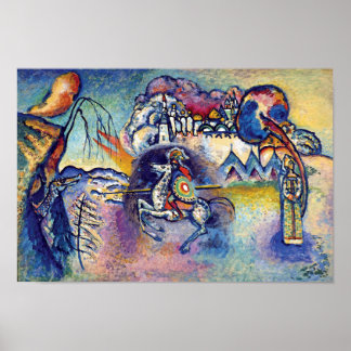 Póster Wassily Kandinsky - San Jorge y los jinetes