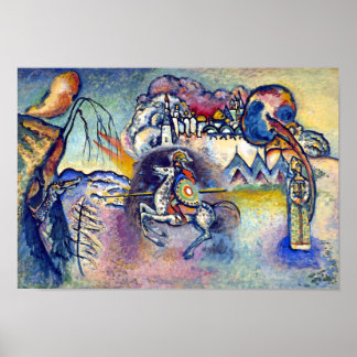 Póster Wassily Kandinsky - San Jorge y los jinetes