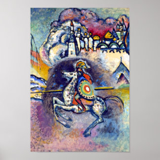 Póster Wassily Kandinsky - San Jorge y los jinetes