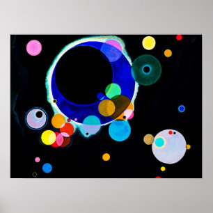 Póster Wassily Kandinsky - Varios Círculos