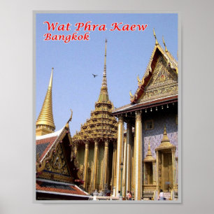 Póster Wat Phra Kaew - Templo sagrado budista - Tailandia