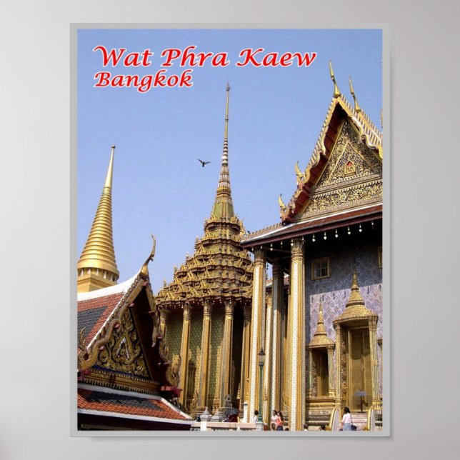 Póster Wat Phra Kaew - Templo sagrado budista - Tailandia (Frente)