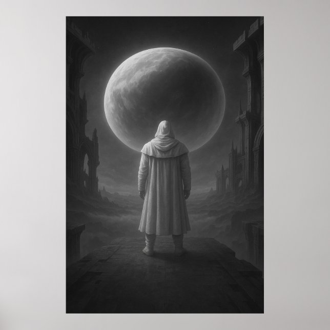 Póster Watcher of the Silent Moon — Dark Fantasy Artwork (Frente)