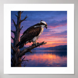 Póster Watcher of the Water – Osprey at Dusk