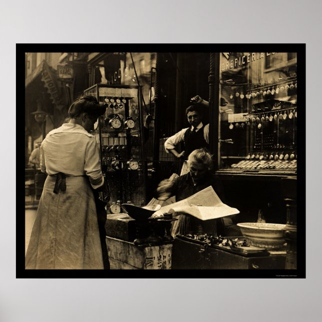 Póster Watchmaker italiano en la ciudad de Nueva York 191 (Frente)