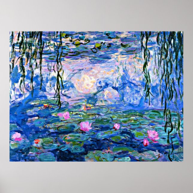 Póster Water Lilies, 1919, pintura de Monet (Frente)