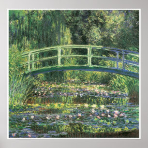 Póster Water Lilies and Japanese Bridge, 1899