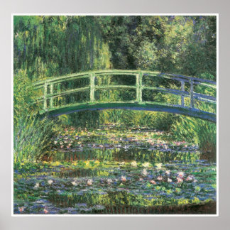Póster Water Lilies and Japanese Bridge, 1899
