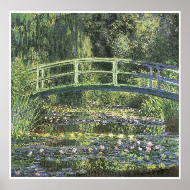 Póster Water Lilies and Japanese Bridge, 1899 (Frente)