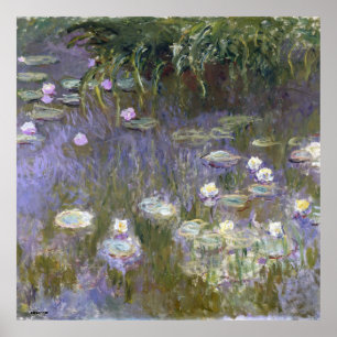 Póster Water lilies claude monet pintor francés sobre art